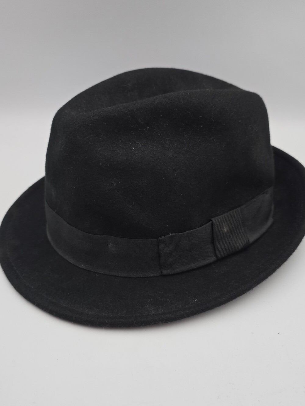 H&M Black Wool Trilby Fedora Hat Size M/58